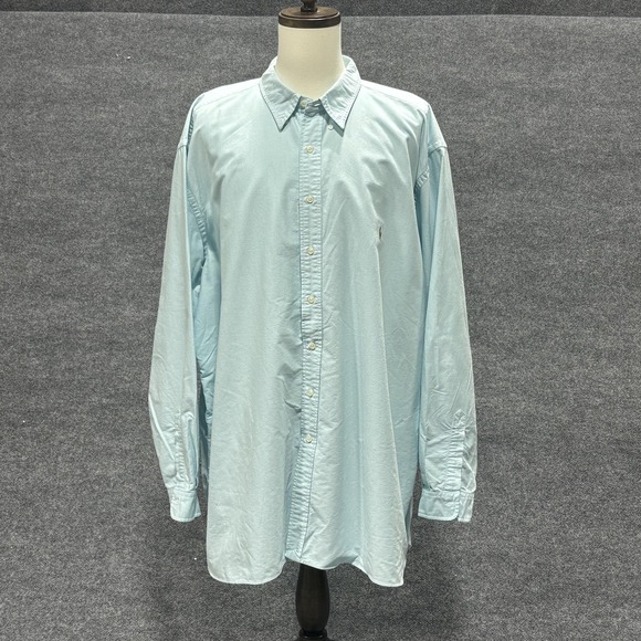 Ralph Lauren Shirt Mens 4XLT Tall Light Blue Classic Fit Oxford Button Down - Picture 1 of 14